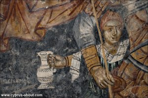 Мальчик, спасенный св. Георгием  из агарянского плена(фрагмент фрески)